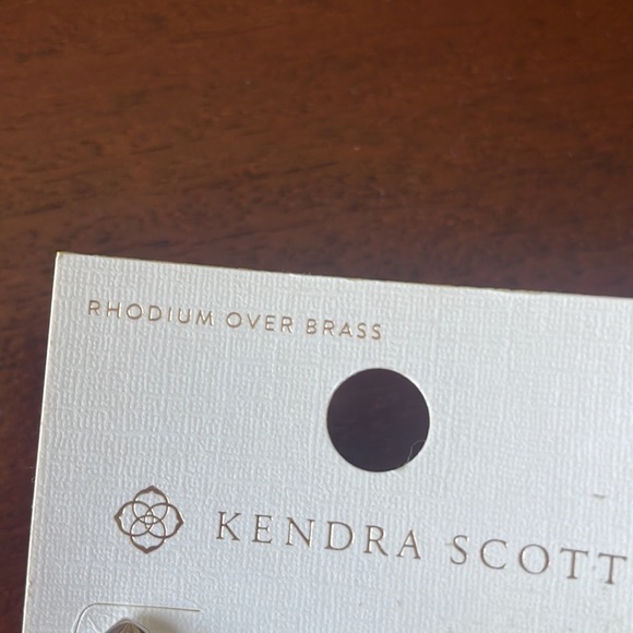 Kendra Scott Didi Starburst Earrings in Silver rhodium over brass stud jewelry - Picture 5 of 6